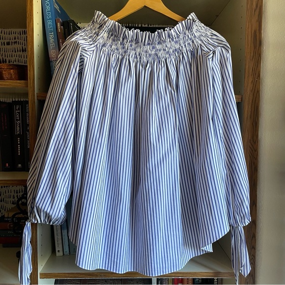 Caroline Constas Striped off Shoulder Lou Top Blouse - Picture 5 of 11